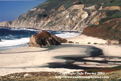 California scenic highway 1 drives the scenic coast area view the rock formation