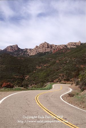 Winding drive mountains scenic highway photo