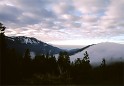 Sierra Nevada Mountains, clouds central California photo, Big Baldy covered in fog sunrise