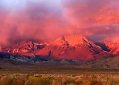 colorful early morning light on Mount Tom, Eastern Sierra sunrise picture